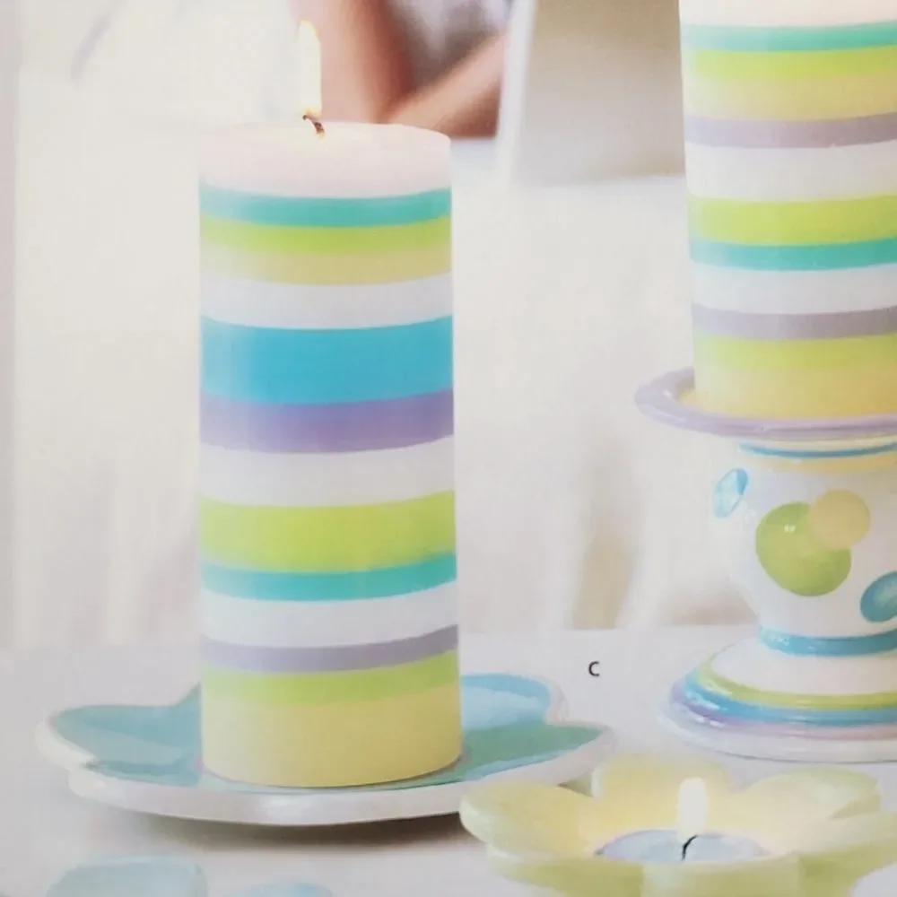 🔥PartyLite Pastel Lively Pillar Candle Holder Set - Picture 3 of 13